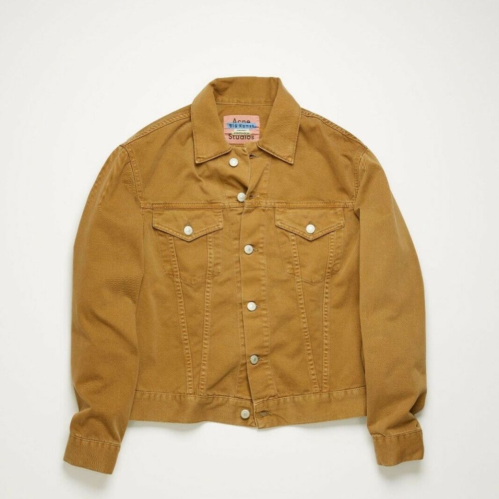 Acne Studios 1998 Tan Denim Trucker Jacket IT 50 - Picture 1 of 3